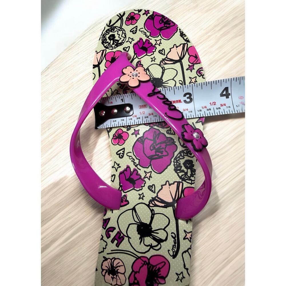 Y2K Coach Q1516 Camela Poppy Floral Thong Sandal Size 6B - Picture 10 of 13